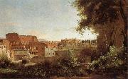 Jean Baptiste Camille  Corot View of the Colosseum from the Farnese Gardens oil on canvas